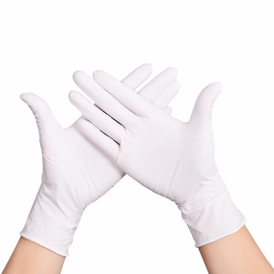 Guantes de examen de nitrilo desechables médicos/no médicos sin polvo blanco/negro/azul/rosa con CE